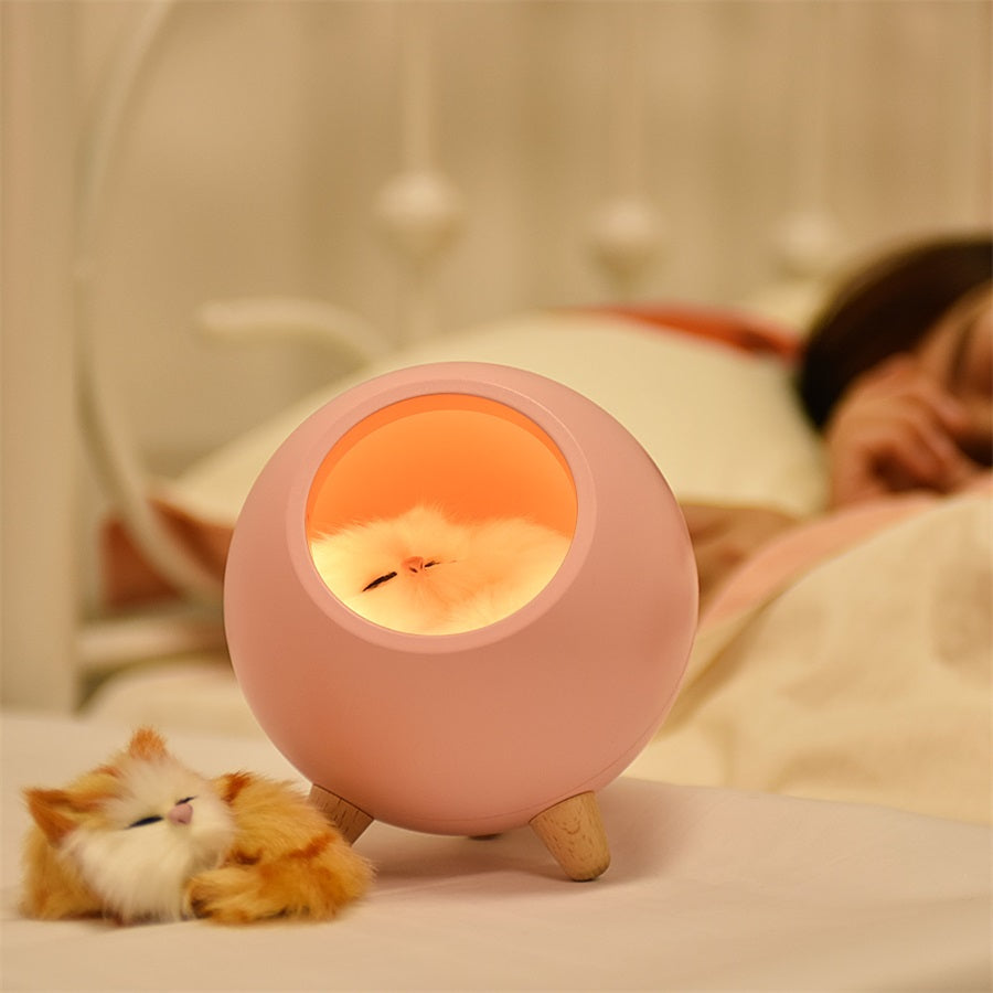 LED Cat Touch Night Light – USB, Dimmable, Cute Room Decor
